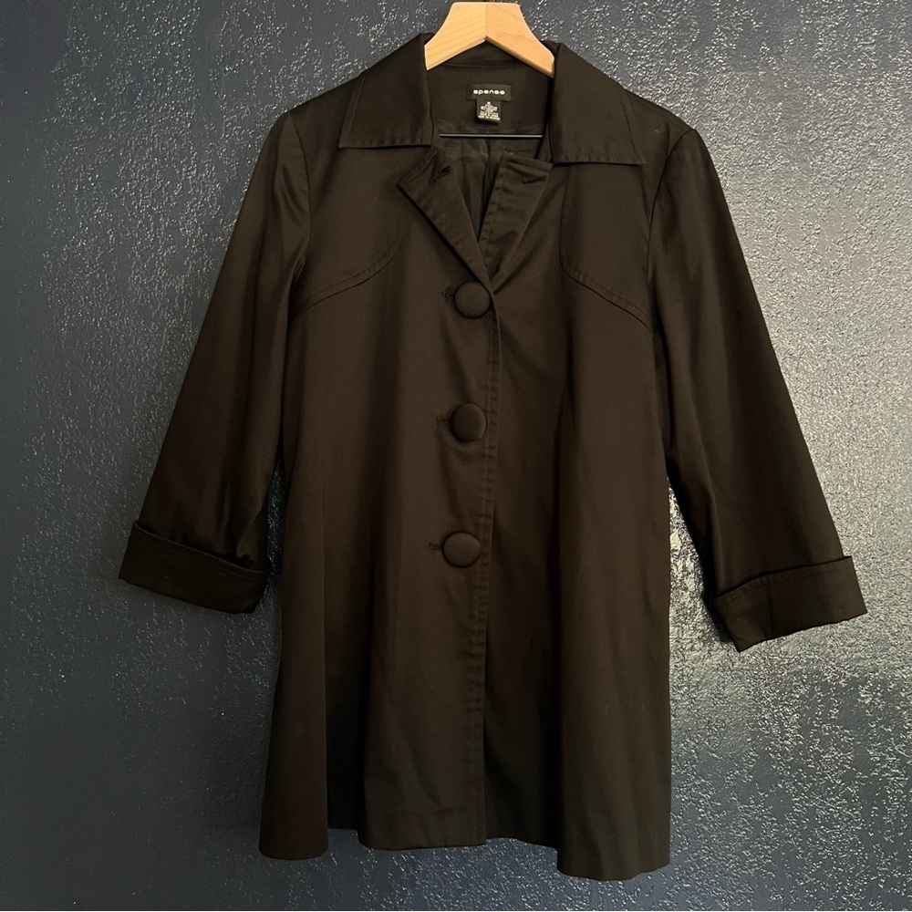 Vintage Spense Black Button Coat